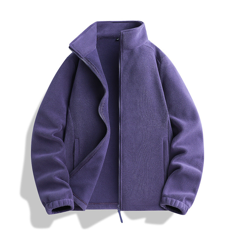 Unisex Fleecejacke mit Stehkragen, durchgehendem Reißverschluss und elastischen Bündchen Nord Taschen