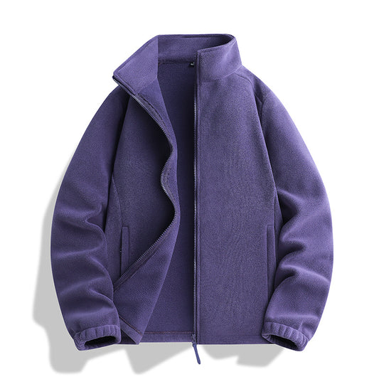 Unisex Fleecejacke mit Stehkragen, durchgehendem Reißverschluss und elastischen Bündchen Nord Taschen
