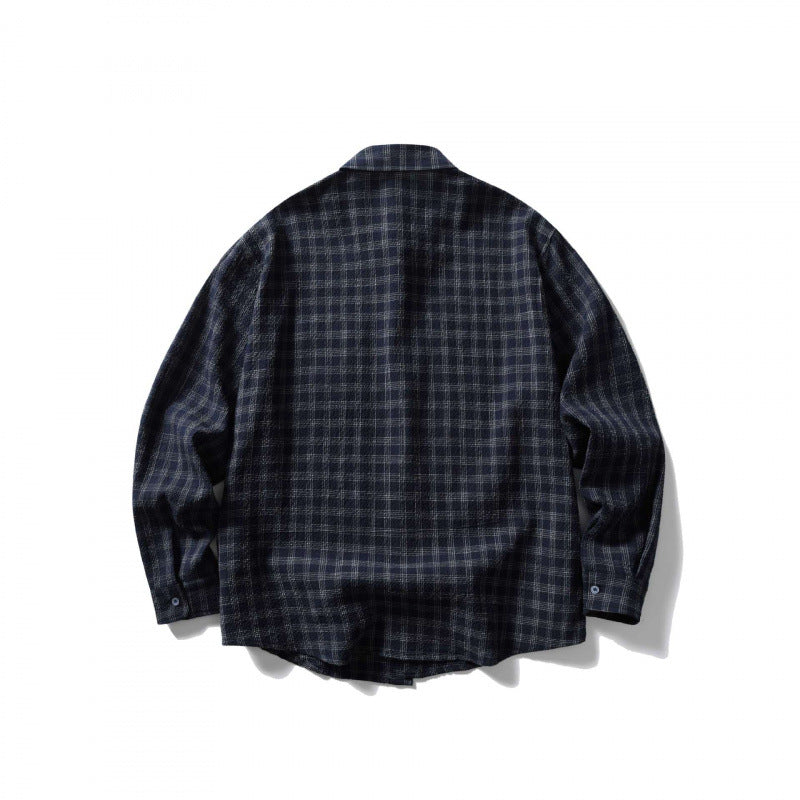 Unisex Oversize-Kastiges Karo-Hemd aus weichem Flanell mit aufgesetzter Brusttasche Nord Taschen