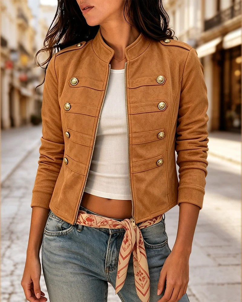 Damen Stylische Jacke im Militärstil Nord Taschen