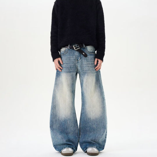 Herren Hochgeschnittene Weitgeschnittene Jeans Nord Taschen