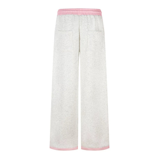 Damen Weite Lounge-Hose mit Zierknopfleiste, hohem Bund und Kordelzug Nord Taschen
