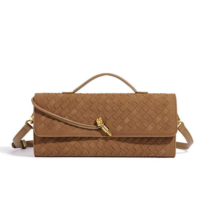 Damen Clutch mit kunstvollem Flechtmuster Nord Taschen
