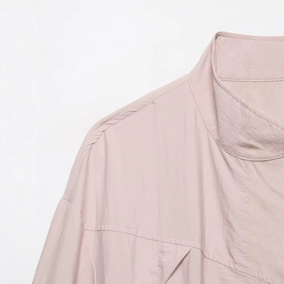 Damen Wasserabweisende Oversize-Parka mit Taillenraffung und Ballonärmeln Nord Taschen