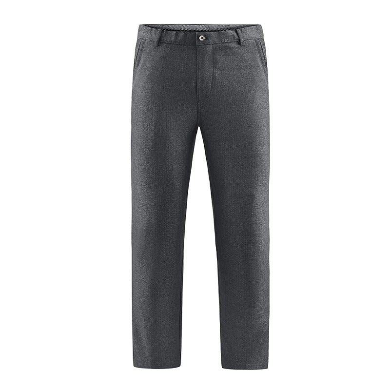 Herren Tailored-Chinohose mit geradem Bein, Gürtelschlaufen & Wiener Naht Nord Taschen