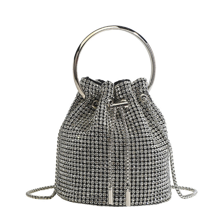 Damen Glitzernde Beuteltasche mit elegantem Kettenriemen Nord Taschen