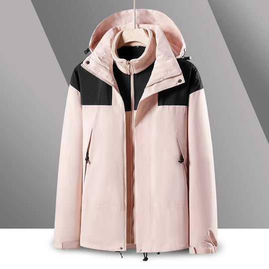 Herren 2‑in‑1 Softshell‑Fleece Hybridjacke mit abnehmbarer Kapuze Nord Taschen
