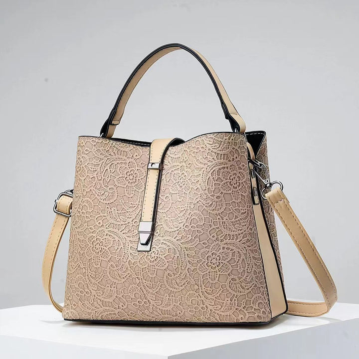 Damen elegante Handtasche mit floralen Spitzenakzenten Nord Taschen
