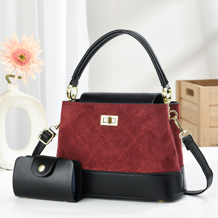 Damen elegante Handtasche mit luxuriösem Steppdesign und abnehmbarer Clutch Nord Taschen
