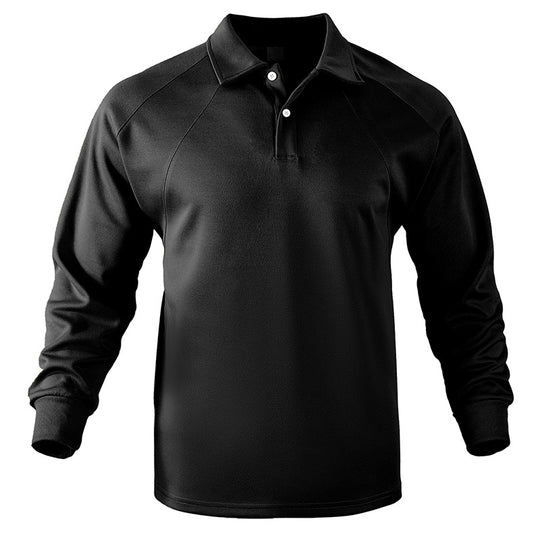 Herren Polo-Sweatshirt mit Raglanärmeln, Halbknopfleiste und Rippbündchen Nord Taschen