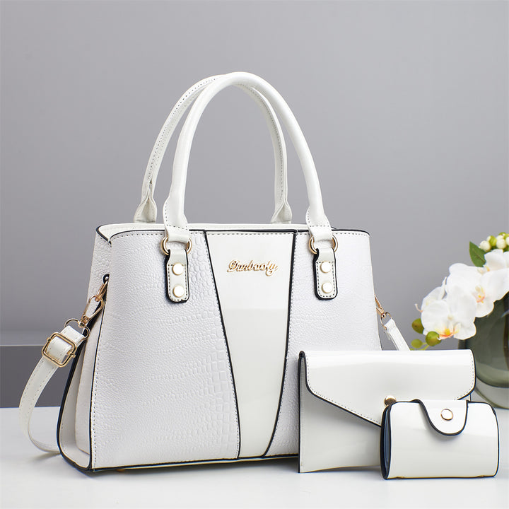 Damen elegante Handtasche mit strukturierter Oberfläche und abnehmbarer Mini-Clutch Nord Taschen