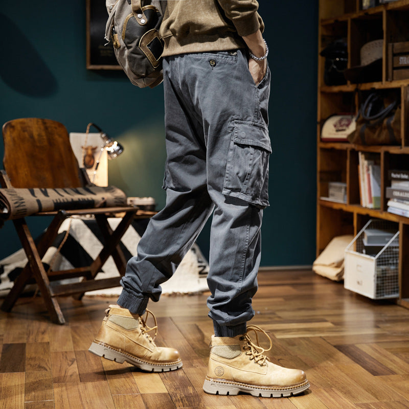 Herren Urban‑Utility Relaxed‑Fit Cargo‑Jogginghose mit Tunnelzug und Mehrfach‑Taschen Nord Taschen