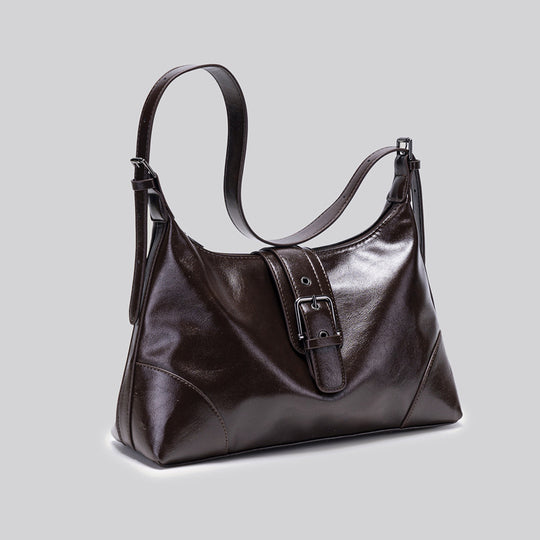 Damen modische Schultertasche mit strukturiertem Leder und zeitgemäßem Schnallenakzent Nord Taschen