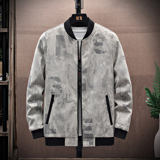 Herren Bomberjacke mit grafischem Design Nord Taschen