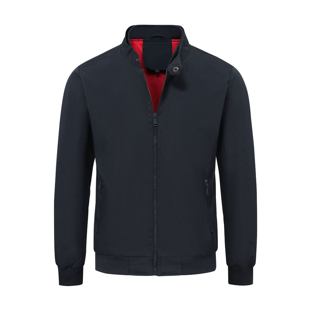 Herren Leichter Nylon-Bomber mit Rippbündchen Stehkragen und atmungsaktivem Meshfutter Nord Taschen