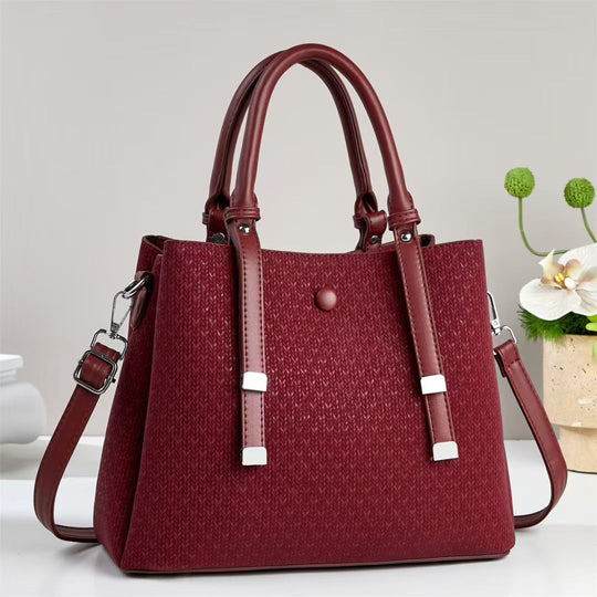 Damen elegante Handtasche mit strukturiertem Gewebe und abnehmbarem Schulterriemen Nord Taschen
