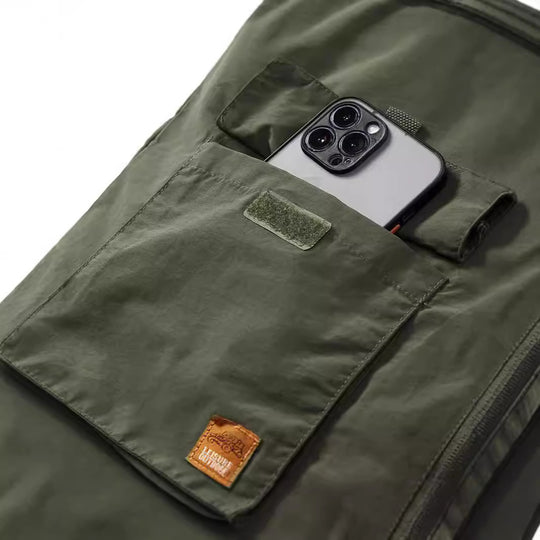 Herren Leichte Utility-Weste mit Stehkragen, Frontklappentaschen und Brustreißverschluss Nord Taschen