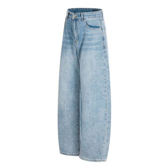 Damen Weite Cropped-Denim-Culotte mit hoher Taille und Fünf‑Taschen‑Details Nord Taschen