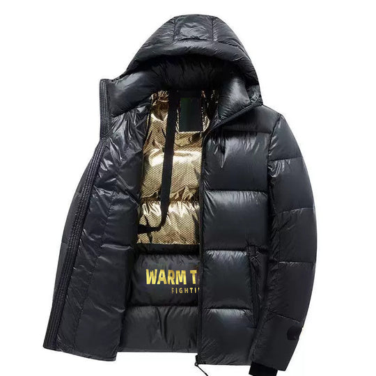 Herren wattierte Thermo‑Steppjacke mit Kapuze und Wärme‑Reflexfutter Nord Taschen