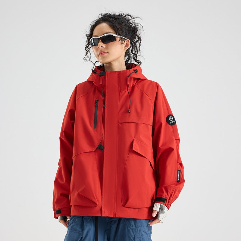 Herren Multifunktionale Wetterfeste Hybridjacke mit Mesh-Belüftung verdecktem Reißverschluss & Utility‑Taschen Nord Taschen