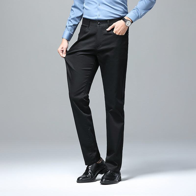 Herren Stretch-Chinohose mit geradem Schnitt und Bügelfalte Nord Taschen