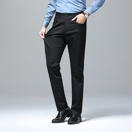 Herren Stretch-Chinohose mit geradem Schnitt und Bügelfalte Nord Taschen