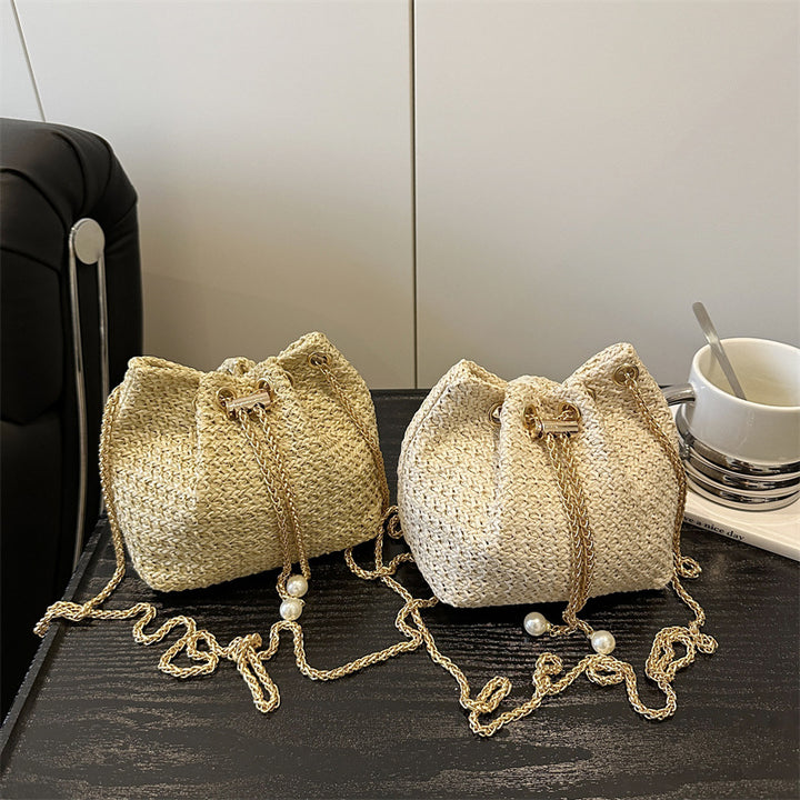 Damen Mini-Bucket-Tasche mit elegantem Kordelzug Nord Taschen