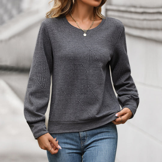 Damen Bequemer Strickpullover mit strukturiertem Design Nord Taschen