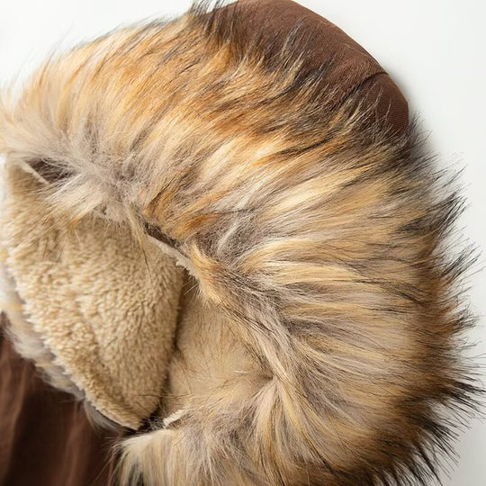 Damen Thermo-Parka mit Teddyfutter und abnehmbarer Fellkapuze Nord Taschen