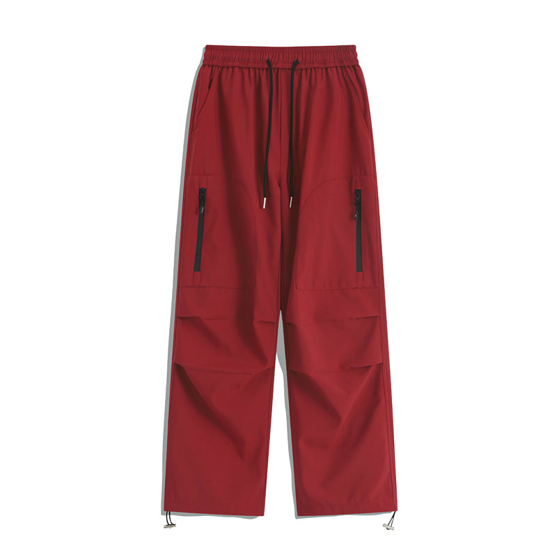 Herren Weite Cargo-Trainingshose mit Gummibund, Reißverschlusstaschen & Saumkordel Nord Taschen
