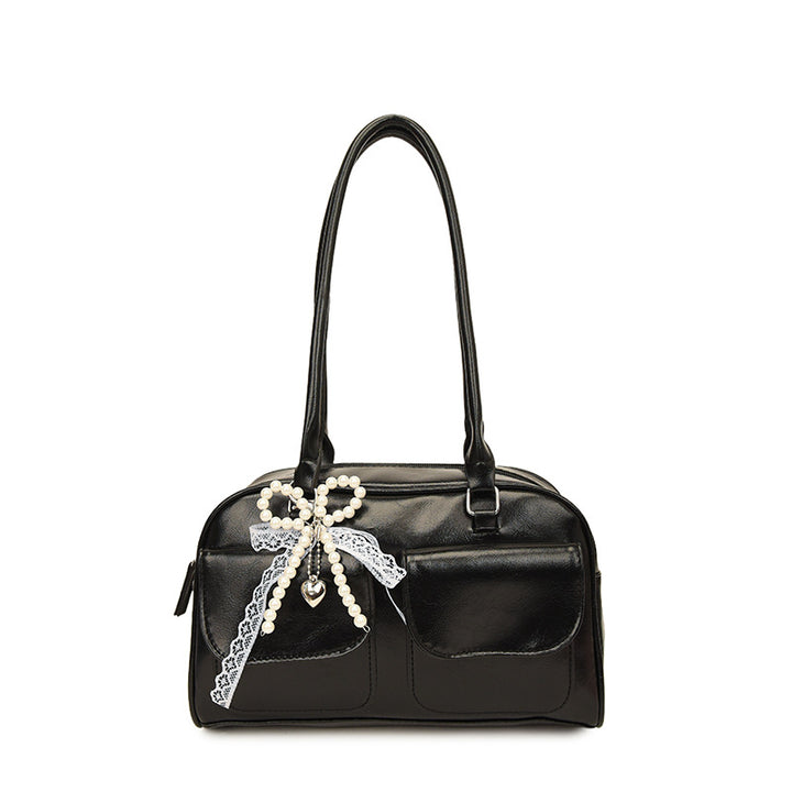Damen Handtasche mit prächtigen Perlen- und Spitzenapplikationen Nord Taschen