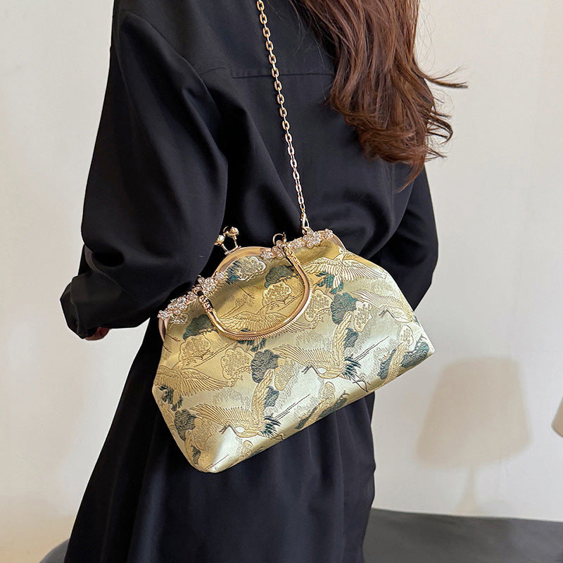 Damen elegante Handtasche mit aufwendigem Vogel-Design Nord Taschen