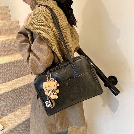 Damen elegante Aktentasche mit abnehmbarem Kuscheltier-Anhänger Nord Taschen
