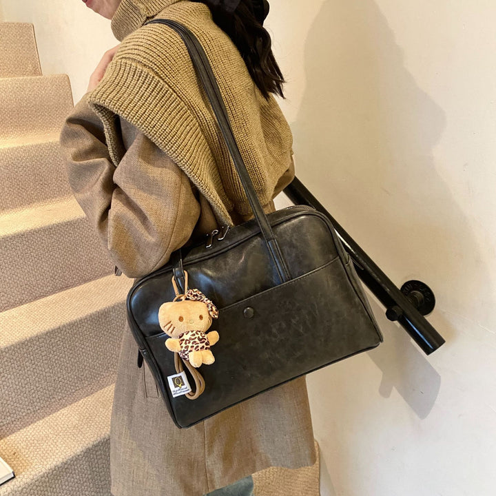 Damen elegante Aktentasche mit abnehmbarem Kuscheltier-Anhänger Nord Taschen