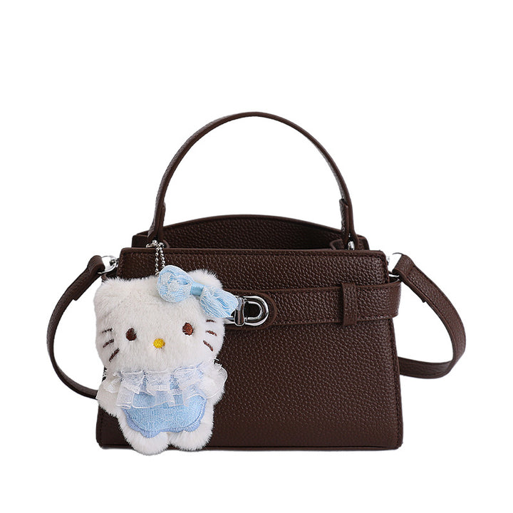 Damen trendige Handtasche mit verspieltem Tieranhänger Nord Taschen
