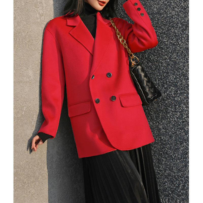 Damen Eleganter Langblazer mit doppelter Knopfleiste Nord Taschen