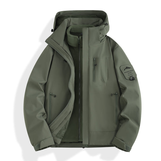 Damen zweilagige Softshell-Parka mit herausnehmbarem Fleecefutter und wasserdichten Reißverschlüssen Nord Taschen