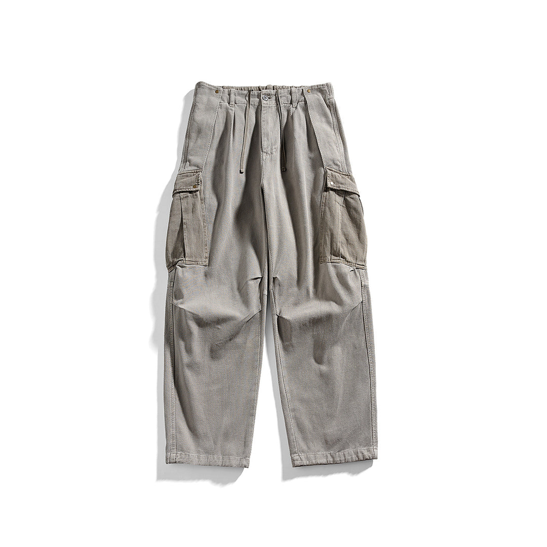Herren Cargo-Hose mit Kordelbund, weitem Schnitt und Mehrfachtaschen Nord Taschen