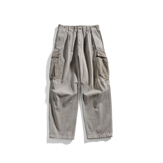 Herren Cargo-Hose mit Kordelbund, weitem Schnitt und Mehrfachtaschen Nord Taschen