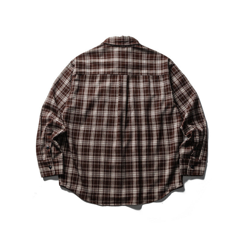 Herren Boxy-Karo-Workshirt aus weichem Flanell mit Doppelbrusttaschen Nord Taschen