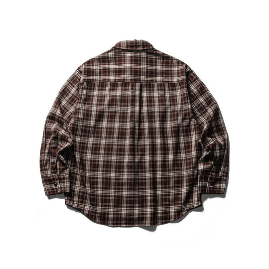 Herren Boxy-Karo-Workshirt aus weichem Flanell mit Doppelbrusttaschen Nord Taschen
