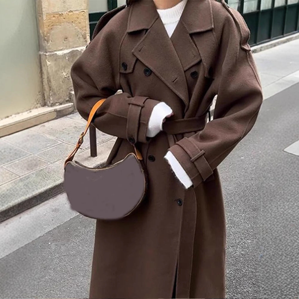 Damen oversized Wollmantel Nord Taschen