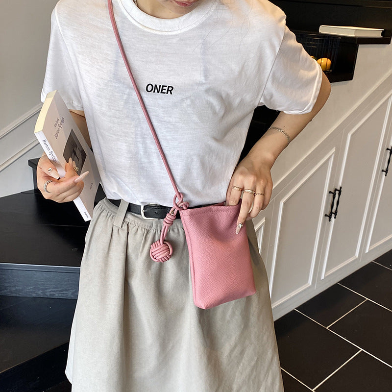Damen minimalistische Handytasche mit Kordelzug Nord Taschen