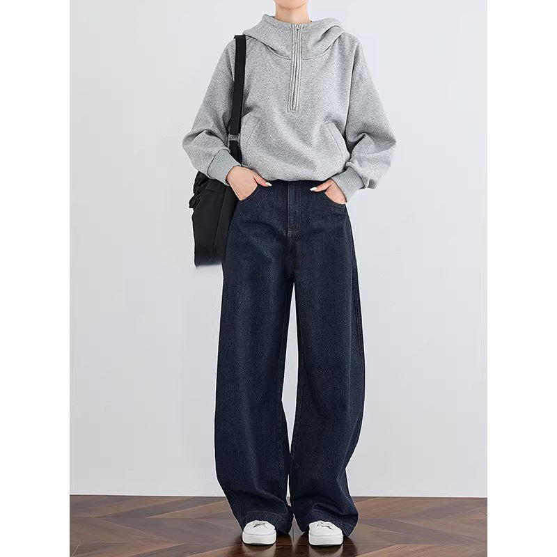 Damen Weit geschnittene Jeanshose Nord Taschen