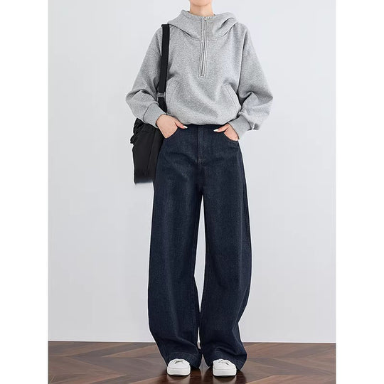 Damen Weit geschnittene Jeanshose Nord Taschen