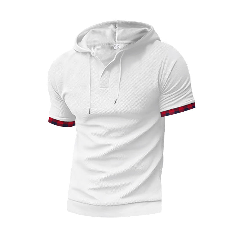 Herren modernes Kapuzenshirt mit strukturiertem Design und kontrastierenden Ärmeln