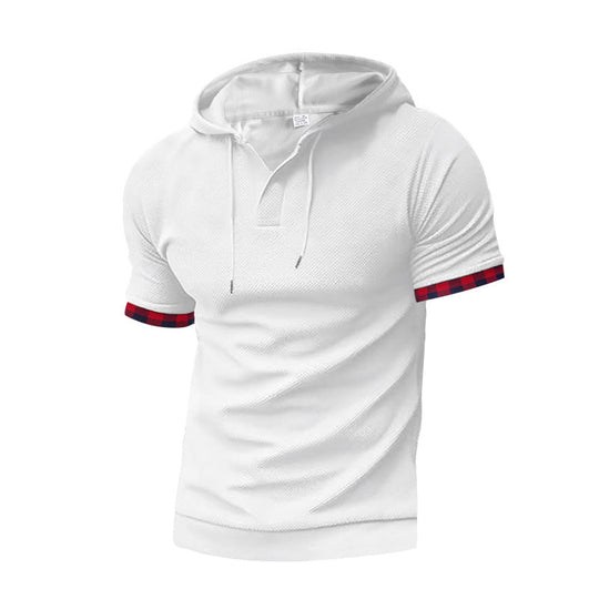 Herren modernes Kapuzenshirt mit strukturiertem Design und kontrastierenden Ärmeln