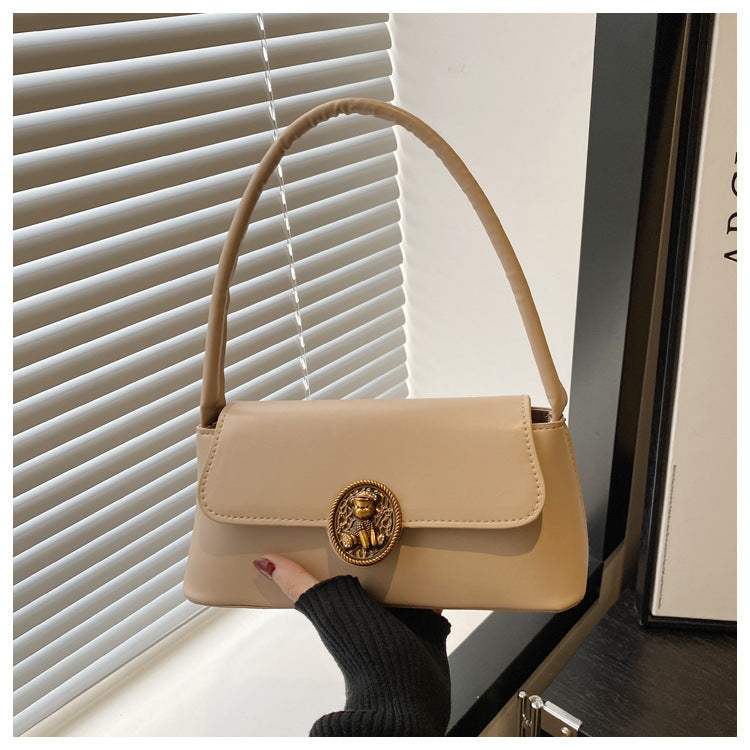 Damen elegante Umhängetasche mit goldfarbener Schnalle Nord Taschen