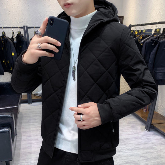 Herren Stepp-Kapuzenjacke im Slim-Fit mit Diamantsteppung und thermischer Isolierung Nord Taschen