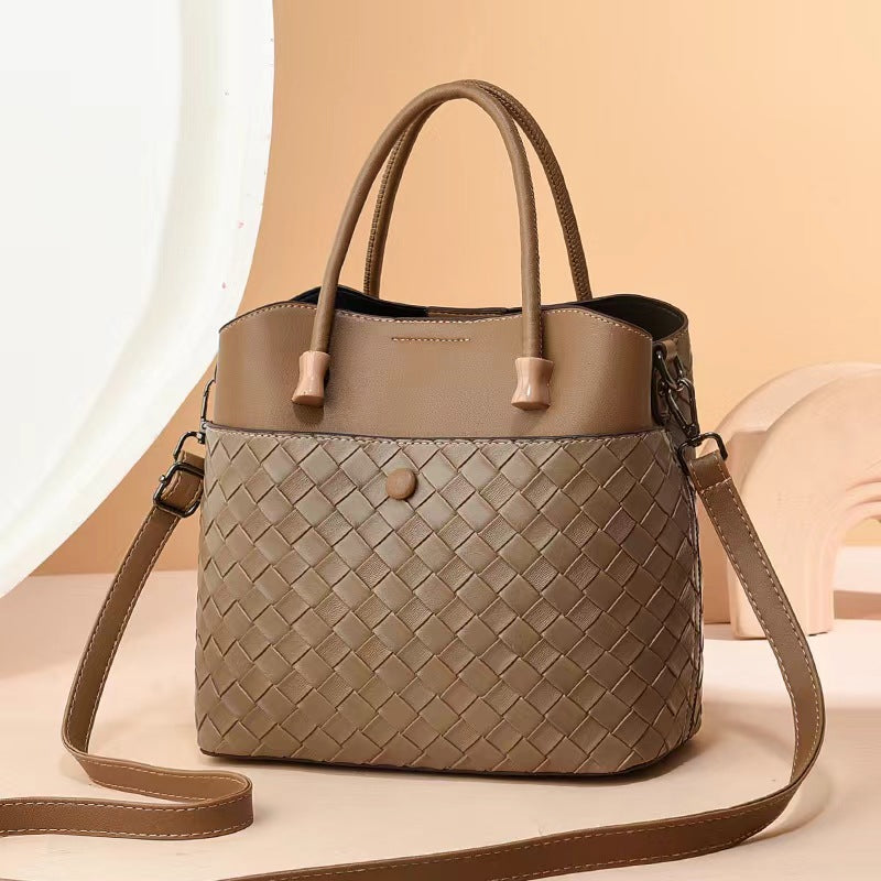 Damen Flecht-Handtasche mit abnehmbarem Schulterriemen Nord Taschen